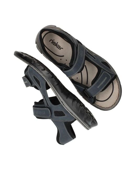 Rieker Synthetische sandalen mit klettverschluss in Blue für Herren