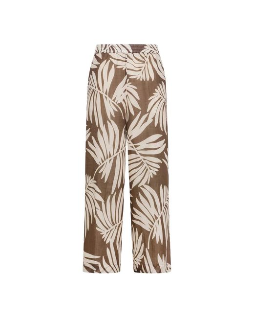Straight Trousers Seventy de color Natural