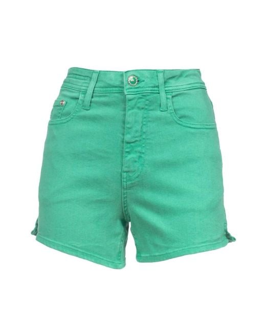 Jacob Cohen Green Denim Shorts