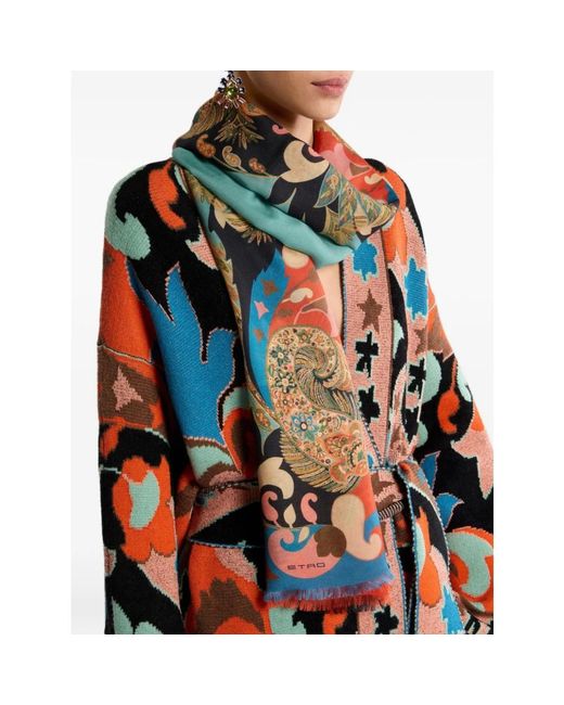 Etro Blue Scarves