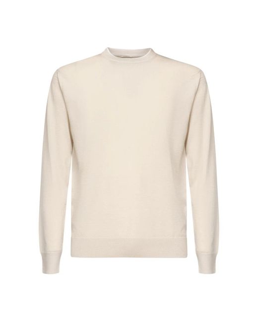Eleventy White Round-Neck Knitwear for men