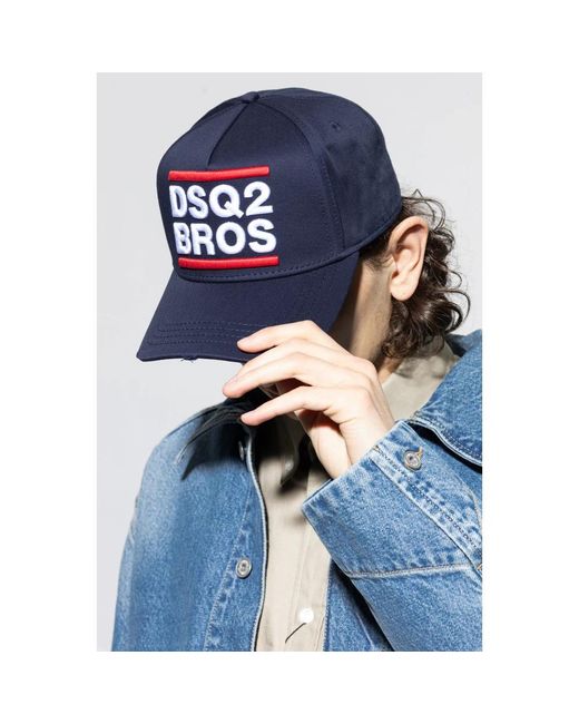 DSquared² Baseball Cap in het Blue voor heren