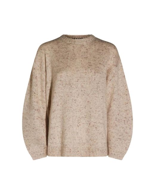 Fabiana Filippi Natural Round-Neck Knitwear
