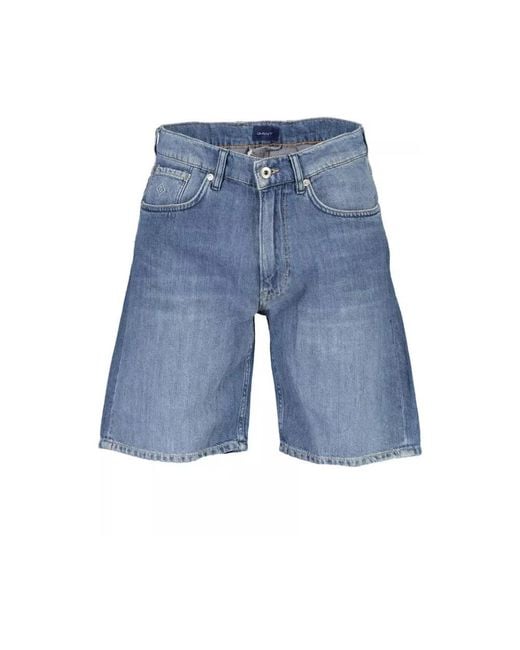Gant Blue Denim Shorts for men