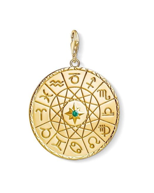 Charme pendente segno zodiacale moneta oro di Thomas Sabo in Metallic