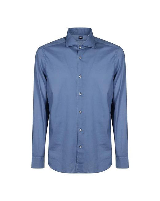 Fedeli Blue Formal Shirts for men
