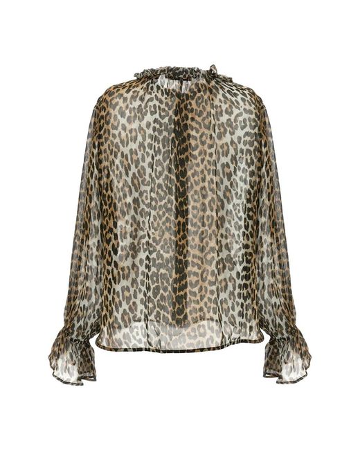 Ganni Green Blouses
