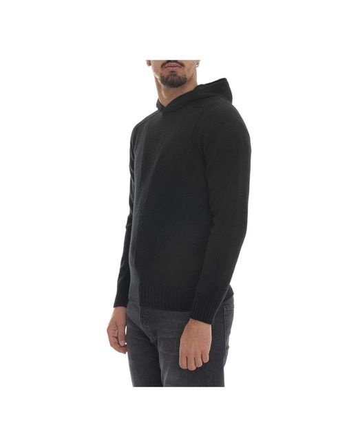 Gran Sasso Black Hoodies for men