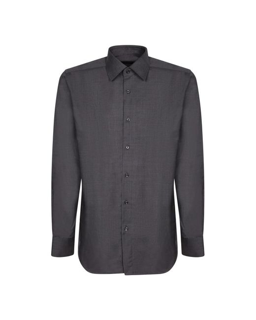 Dell'Oglio Gray Casual Shirts for men