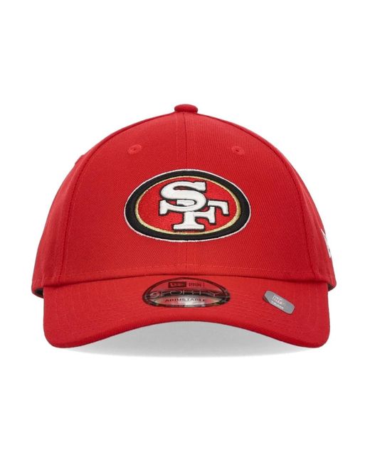 KTZ Accessoires ,Rood ,Polyester Curvy Visor Nfl 49Ers Team Hat in het Red