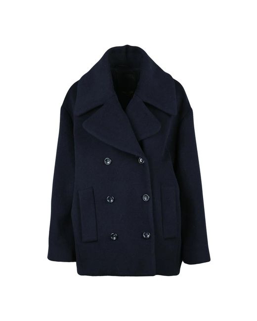 Liu Jo Blue Double-Breasted Coats