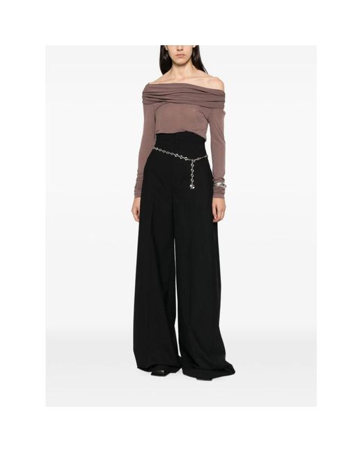 Rick Owens Black Wide Trousers
