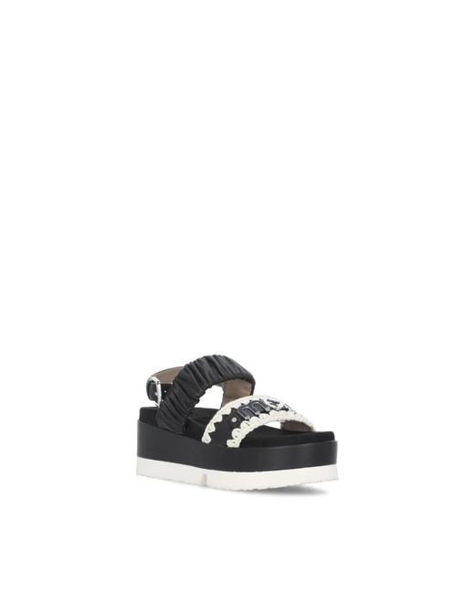 Mou Black Wedges