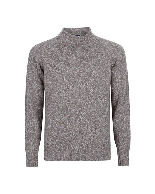 Drumohr Lässiger Strickpullover in Gray für Herren