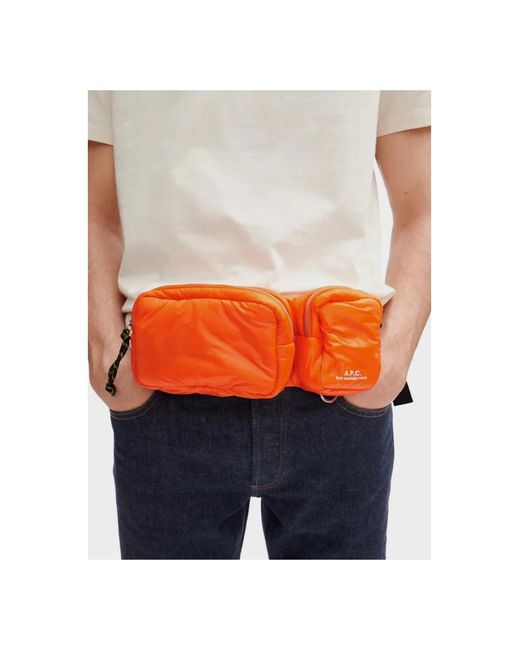 A.P.C. Orange Belt Bags for men