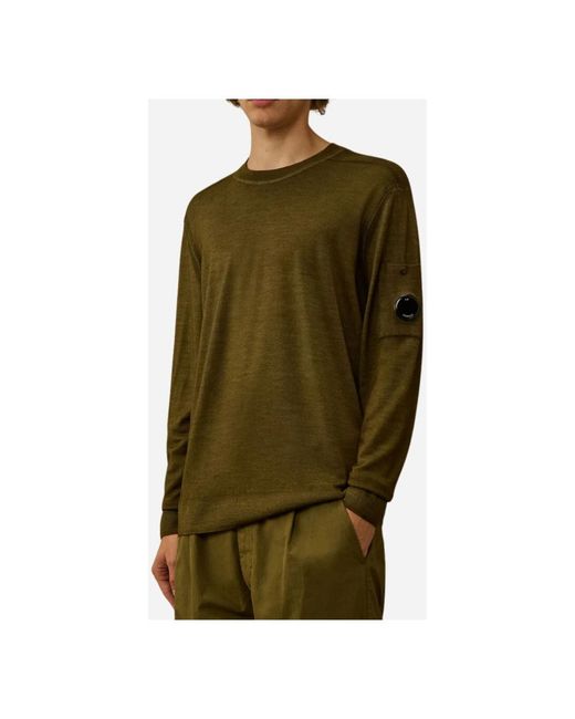 C P Company Green Round-Neck Knitwear for men