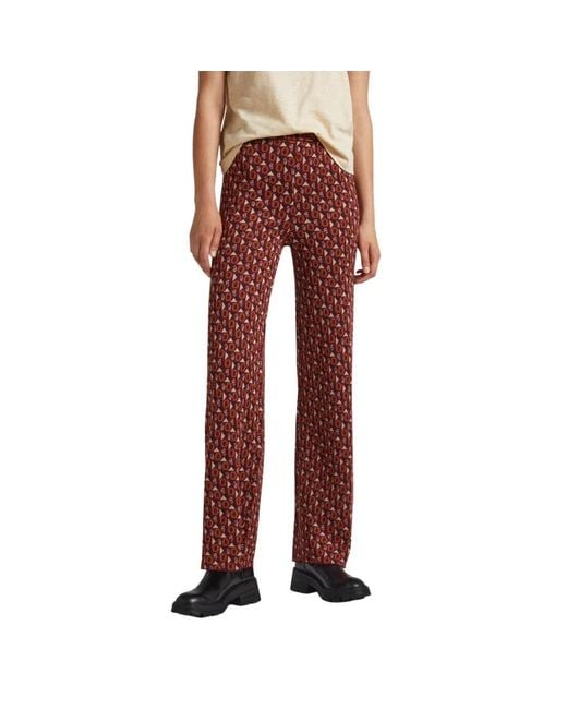 Pepe Jeans Red Straight Trousers
