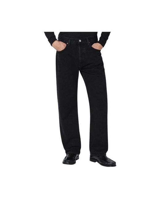 Agolde Black Straight Jeans for men