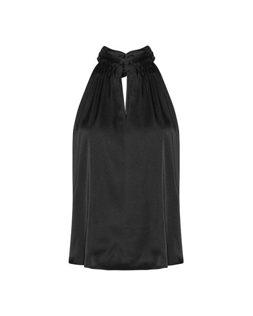 Karmamia Black Sleeveless Tops
