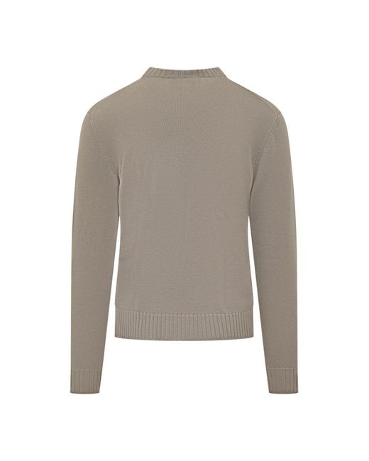 FILIPPO DE LAURENTIIS Gray Round-Neck Knitwear for men