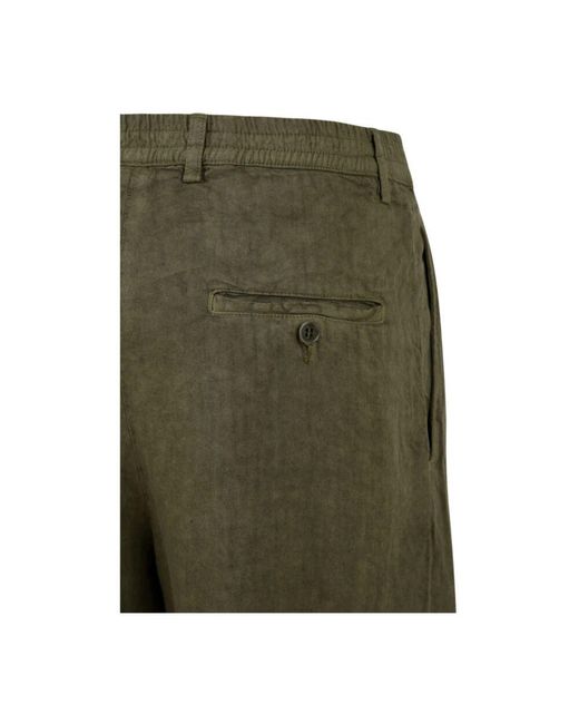 Aspesi Green Grüne hose mit elastischem bund