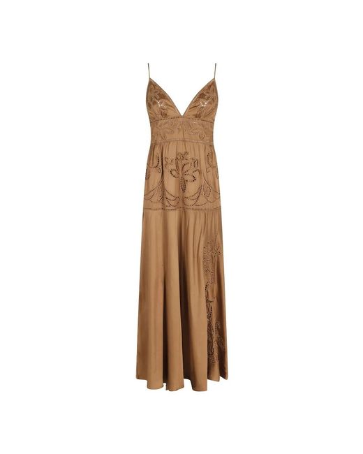 Ermanno Scervino Brown Maxi Dresses