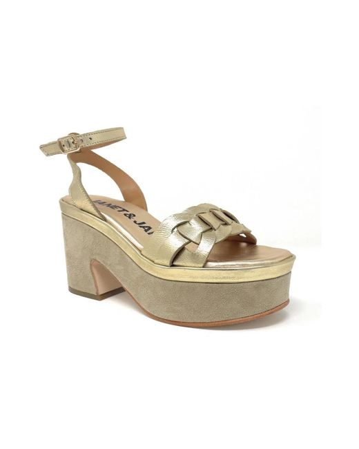 Janet & Janet White High Heel Sandals