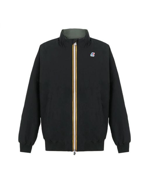 K-Way Black Bomber Jackets for men