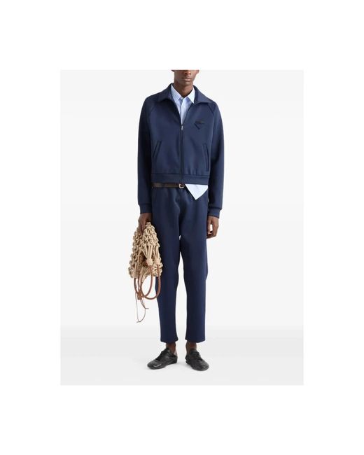 Prada Blue Light Jackets for men