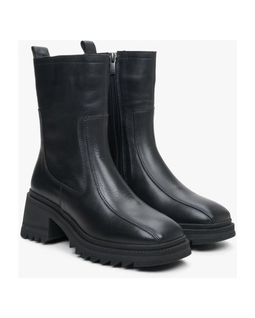 ESTRO Black Heeled Boots