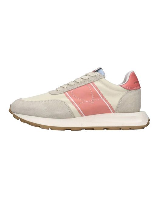 Philippe Model Leren En Stoffen Sneakers in het Pink