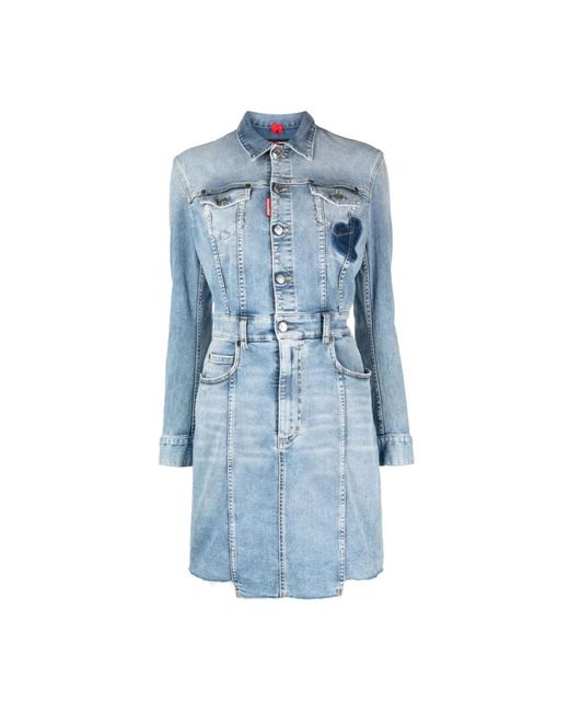 DSquared² Blue Shirt Dresses