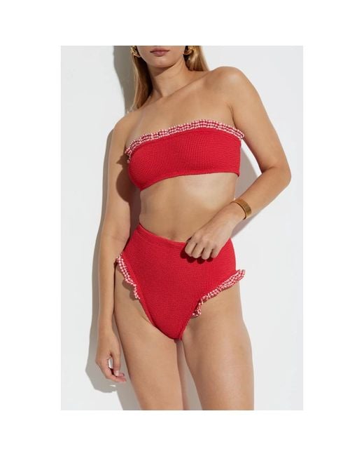 Hunza G Red Bikinis