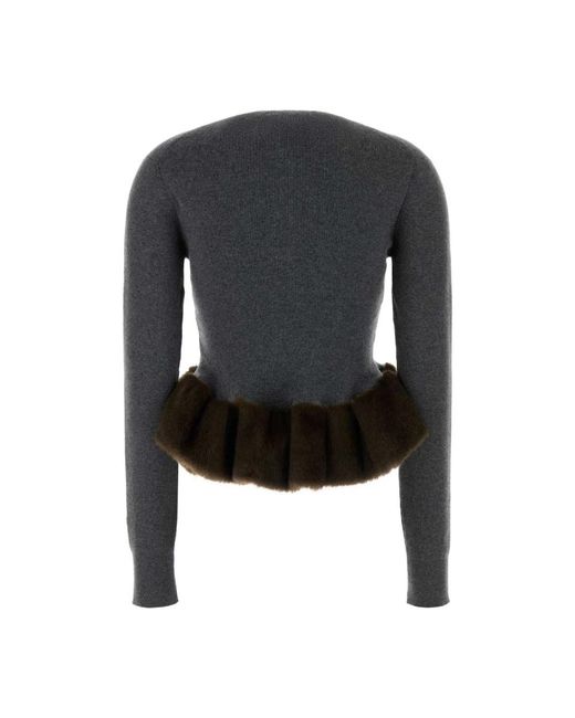Stella McCartney Stretch Wool Blend Sweater in het Black