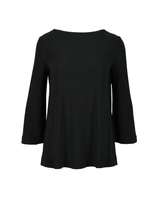 Max Mara Black Freizeitbluse aus polyester elastan