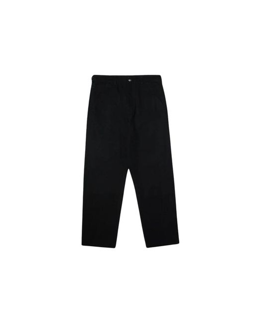 Huf Black Straight Trousers for men