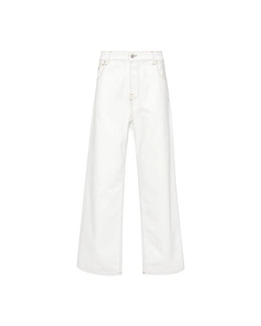 Jacquemus White Wide Jeans for men