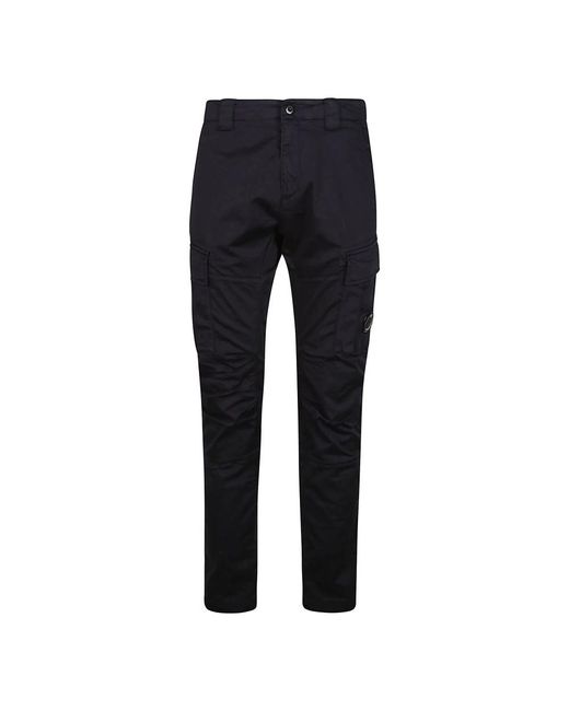 C P Company Blue Slim-Fit Trousers for men