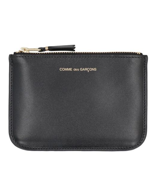 Comme des Garçons Black Elegante Flache Ledertasche