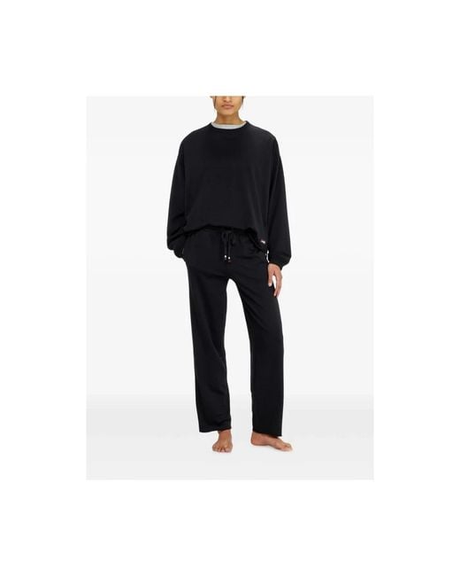 DIESEL Black Track Pants Cotton