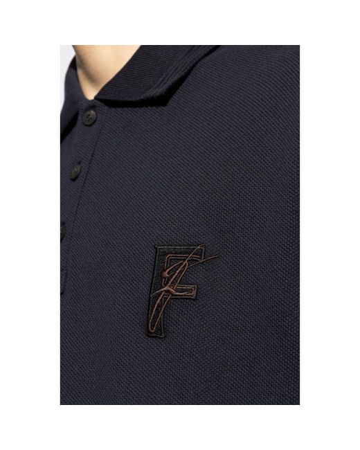 Ferragamo Polo mit logo in Blue für Herren