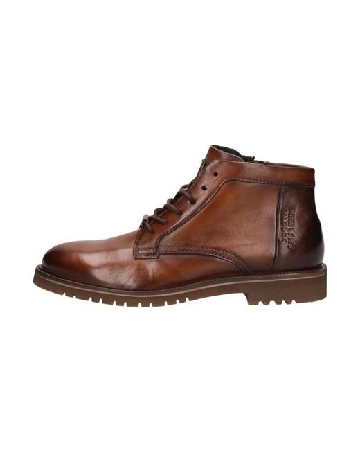 Bugatti Leder Schnürstiefel in Brown für Herren