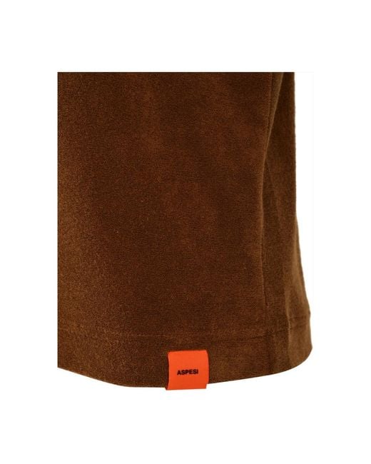 Aspesi Brown Polo Shirts for men