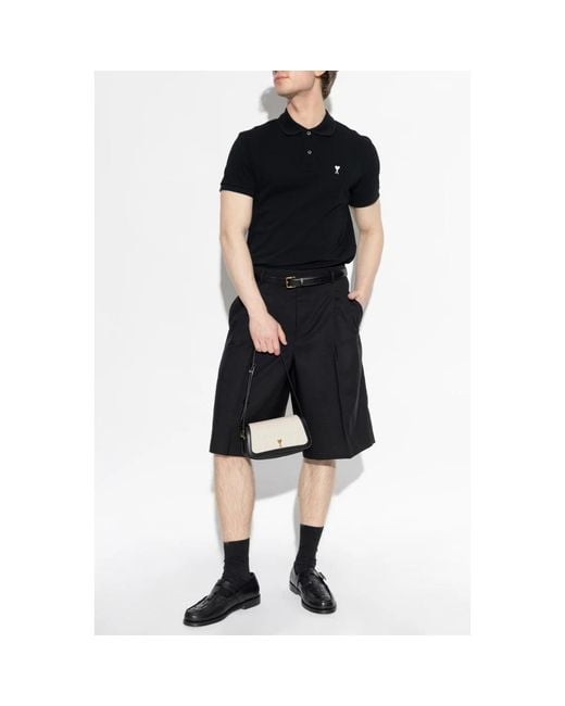 AMI Black Polo Shirts for men