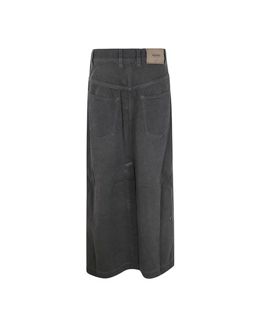 Uma Wang Rokken ,Zwart ,Denim Denim Rok in het Gray