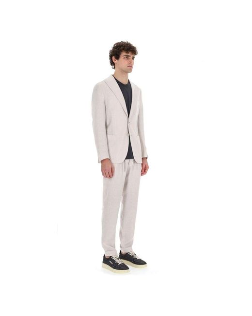 Eleventy Pink Single Breasted Suits for men