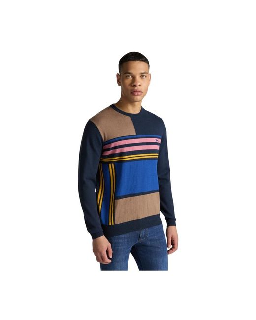 Harmont & Blaine Blue Round-Neck Knitwear for men