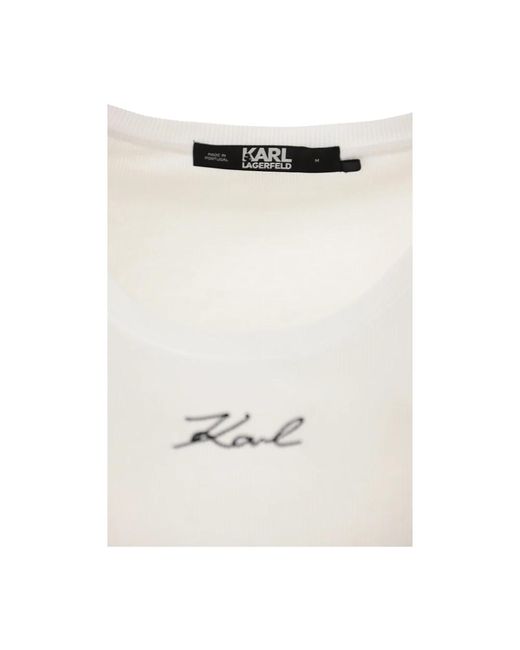 Tops > sleeveless tops Karl Lagerfeld en coloris White