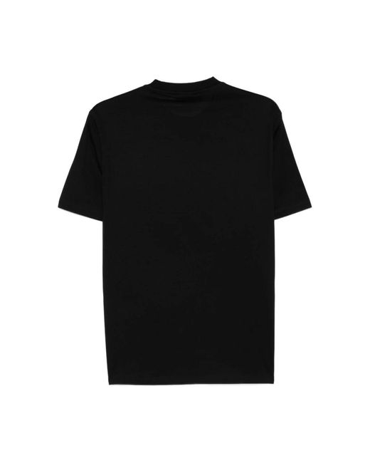 Emporio Armani Black T-Shirt With Tonal Logo for men