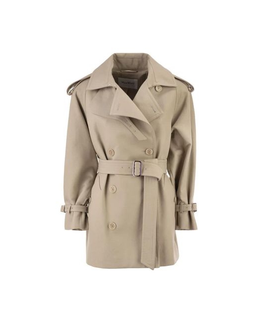 Max Mara Cacio Trenchcoat in het Natural